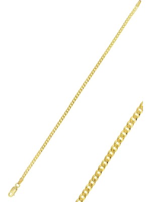 Normadia Gümüş ve Altın Yaldızlı Italyan Gurmet Zincir Bileklik Şık Tasarım