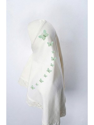 Dekim Moda Pamuk Fistolu Kız Çocuk Başörtüsü | Yeşil Kelebekler