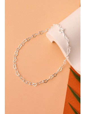 Normadia 925 Ayar Gümüş Kalpli Bileklik, Zarif ve Şık Tasarım