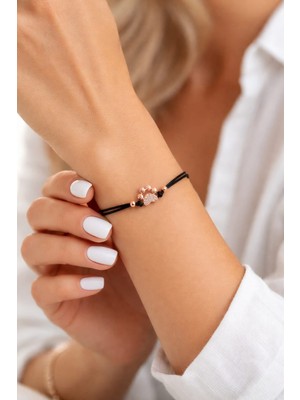 Normadia Şık Gümüş Bileklik, Beyaz Taş Detaylı, Minimal ve Zarif Tasarım