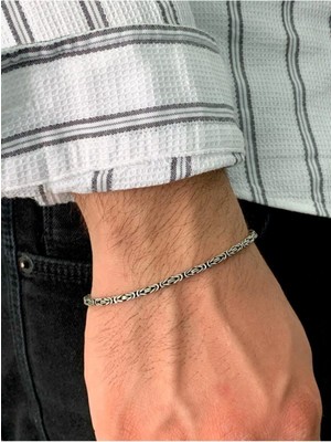 Normadia 925 Ayar Gümüş Erkek Bileklik 2 mm DGN20492