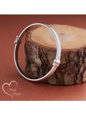 Normadia Şık Greek Desen Kelepçe Bileklik, 925 Ayar Gümüş, Parlak ve Zarif Tasarım