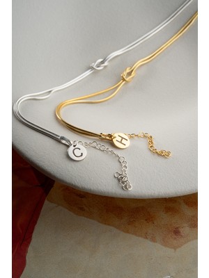 Normadia Iki Renkli Kişiye Özel Harfli Aşk Düğüm Çift Bileklik Seti