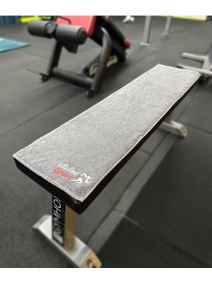 Ellaline Fitness & Spor Havlusu %100 Pamuk Sertifikalı, Bench ve Sporcu Boyun Havlusu, Nakışlı 30X120CM