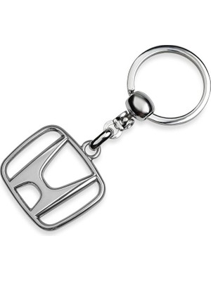 Store Honda Logolu Metal Otomobil Anahtarlığı - Krom Kaplamalı