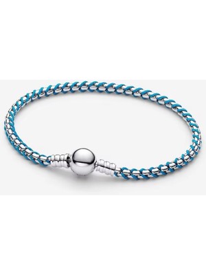 Normadia Mavi Kordonlu Yılan Zinciri Bileklik, Şık ve Zarif Takı Tasarımı