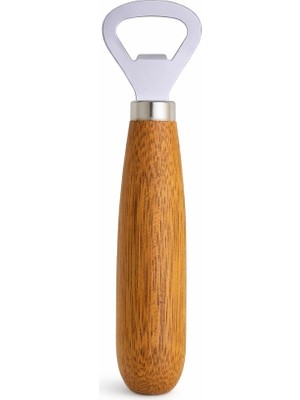 Meturas Akasya Kulplu Şişe Açacağı | 15X3 cm Paslanmaz Çelik Başlık | Ahşap Saplı Dayanıklı & Ergonomik Açacak | Soda, Bira ve Içecek Şişeleri Için Mutfak Gereci