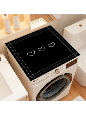 Get Carpet Çamaşır Makinesi Üstü Örtü Kaymaz Tabanlı Yıkanabilir Koruyucu Mat