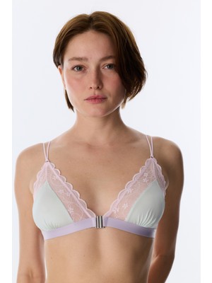 Penti Su Yeşili Micro Lace Dantel Üçgen Sütyen