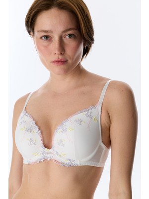 Penti Kırık Beyaz Intense Broderie Push Up Destekli Sütyen