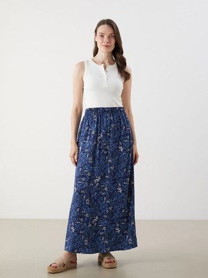 Lc Waikiki Yeni Sezon Beli Lastikli Çiçekli Etek