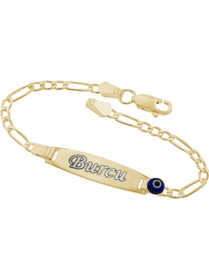 Normadia Çocuk Gümüş Bileklik, Nazar Boncuklu, Altın Kaplama, Şirin Takı