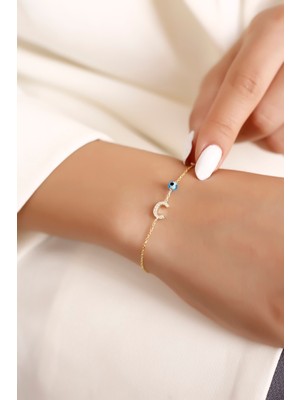 Normadia Minik Gözlü Gümüş Bileklik, Üç Renk, Şık ve Zarif Tasarım