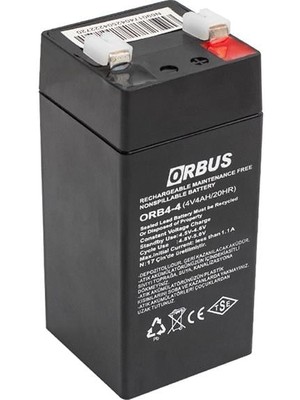 SHC4200 Orb4-4 4 Volt 4 Amper Dik Akü (45X45X100 Mm)