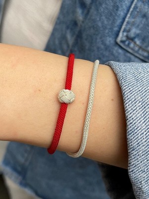 Normadia Renkli Kazaziye Zincir ve Top Detaylı Şık Bileklik Seti