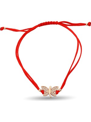 Normadia Renkli Makrome Ipli Kelebek Tasarımlı Şık Bileklik, Zarif Aksesuar.