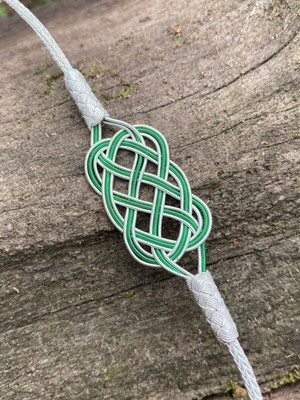 Normadia Yeşil Kelt Düğüm Gümüş Kazaziye Bileklik Şıklığı