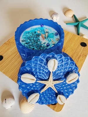 Home 'bir Parça Deniz' Deniz Temalı Kapaklı Dekoratif El Yapımı  Kokulu Mum 1