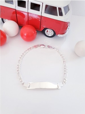 Normadia 925 Ayar Gümüş Çocuk Isim Yazılı Künye Bileklik