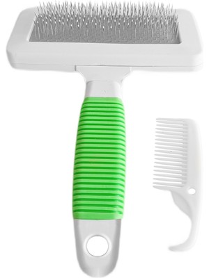 Pazarcan Temizleme Aparatlı Kedi Köpek Tarağı 12 Cm-15 cm Large Yeşil