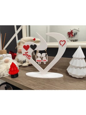 Etkrtl-Kişiye Özel Sevgililer Günü Isimli Kalp Dekor 22X20 cm