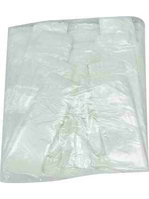 Pazarcan Ekonomik Mini Boy Atlet Hışır Poşet 30X20 cm Ince Beyaz 250 Adet 1 Paket