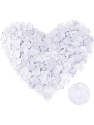 Beyaz Renk Gül Yaprağı Şekilli Konfeti 1 Paket 100 Adet (5477) NFSM-RSGO3456