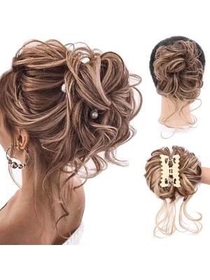 Pazarcan Tokalı Kuyruklu Dağınık Topuz / Balköpüğü Kahverengi Röfleli