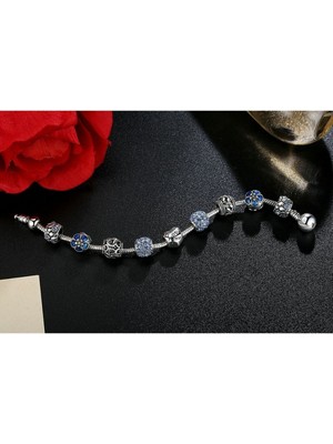 Normadia 3 Dilde Aşk Temalı Charm Bileklik, Ahşap Kutu, Yeni Yıl Hediye