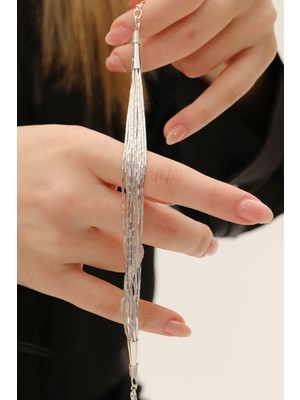 Normadia Modern 10 Sıra Gümüş Likit Bileklik, Özel Tasarım, Zarif Takı