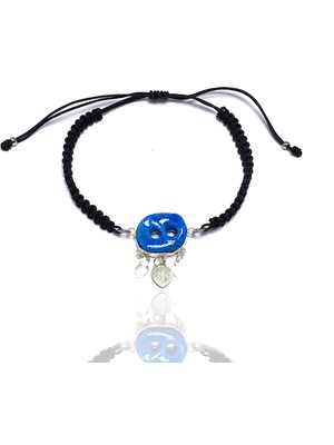 Normadia Turkuaz Taşlı 925 Ayar Gümüş Süryani Nazar Bileklik