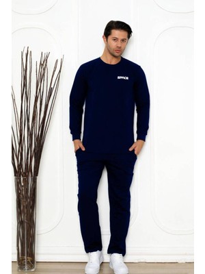 Alimer Kışlık Erkek Pijama Takımı - Lacivert Iki Iplik Likralı 1209UKL