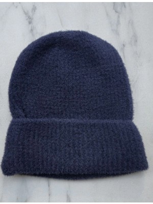 Unisex Tam Kalıp Ince Sakallı Triko Bere - Lacivert