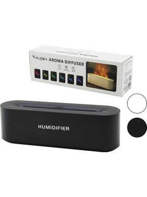 Dikdörgen 150ML USB Şarjlı - Renkli Ledli Işık Hava Nemlendirici Buhar Makine - Koku Gide