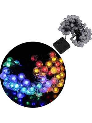 Pazarcan PM-29080 Solar Balon LED Dekoratif Bahçe Lambası 12M 100 Adet Çok Renkli Animasyonlu Dı