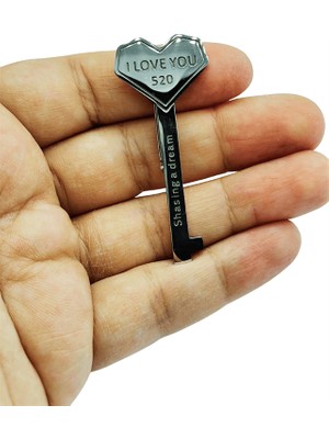 BB Bi Butik Shop Kalp Anahtar Tasarım “ı Love You 520” Broş