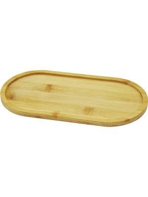 Oval Ahşap Bambu Yağdanlık Altlık 12X23CM (5477) NFSM-RSGO3456