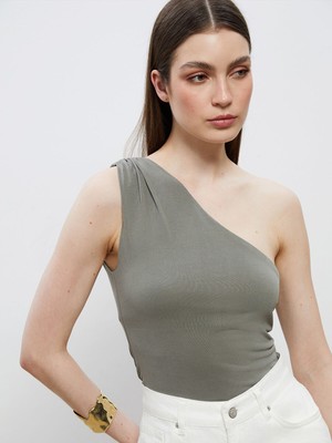 Lc Waikiki Yeni Sezon Tek Omuz Modal Karışımlı Bluz