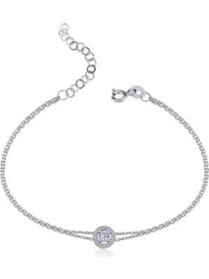 Normadia Kadın 0.25 Ct Parlak Efektli Büyülü Işıltı Gümüş Bileklik