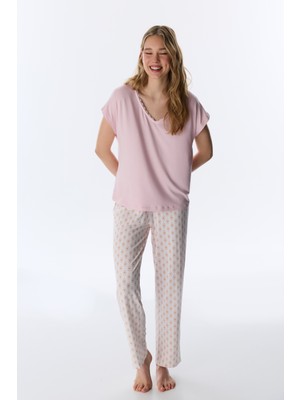 Penti Pembe Alia Pantolon Pijama Takımı Kız Çocuklar İçin Yumuşak Dokuma Özellikli