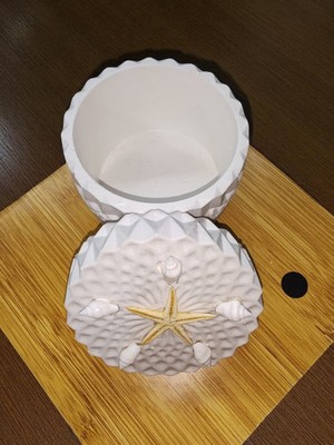 Home Beyaz Kapaklı Kristal Desenli Dekoratif Saklama Kutusu 3