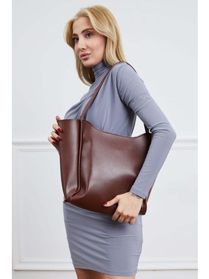 Kokoş Kol Çantası Fermuarlı Bordo