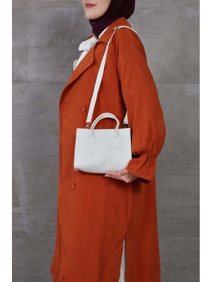 Kokoş Çapraz Kol Çantası Ekru