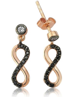 Tuncel Store 925 Ayar Gümüş Sonsuzluk Çivili Küpe EA0710008 (945)