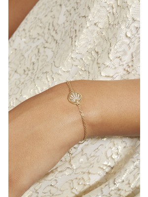 Normadia Şık 925 Ayar Gümüş Bileklik, 1 Mikron 18 Ayar Altın Kaplama