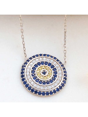 Tuncel Store 925 Ayar ​gümüş Nazar Kadın Kolye T8182 (945)