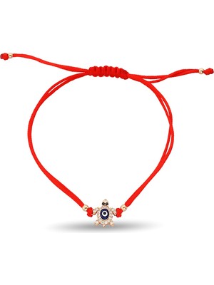 Normadia Renkli Makrome Ipli Kaplumbağa Gümüş Bileklik, Şans ve Şıklık