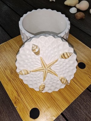 Home Beyaz Kapaklı Kristal Desenli Dekoratif Saklama Kutusu 4