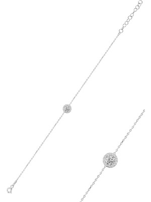 Normadia Parlak Gümüş Pırlanta Bileklik, Zarif ve Şık Takı Tasarımı