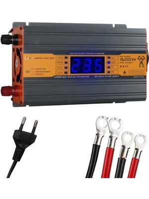 Novytech PM-1500B 24 Volt 1500 Watt LED Ekranlı Power Inverter